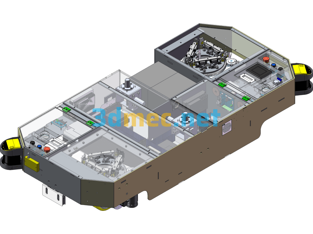 AGV Transporter (Already In Mass Production, Including BOM + Drawings) - 3D Model SolidWorks Free Download