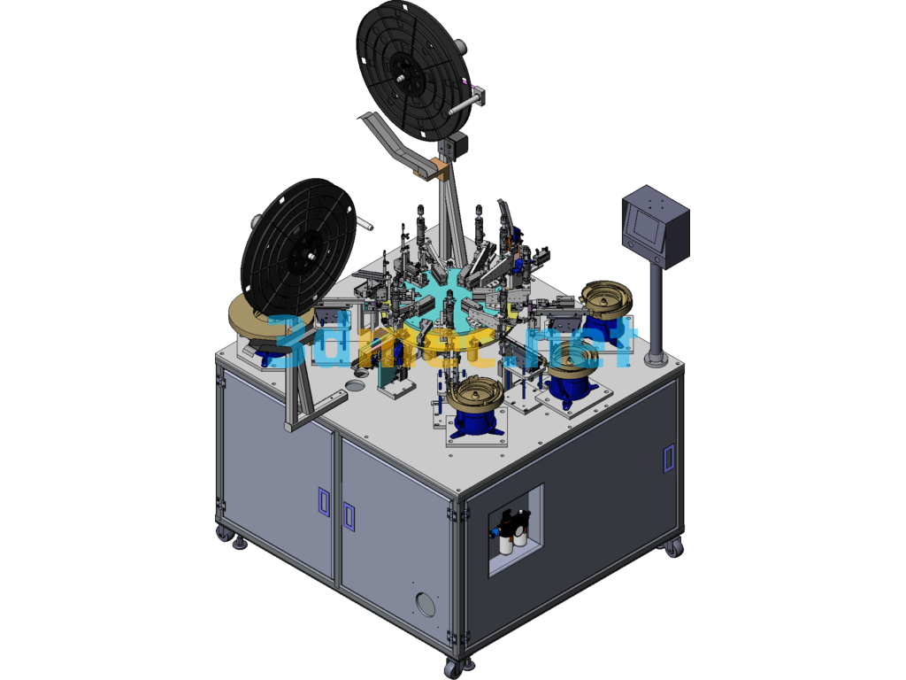 NB Connector Automatic Plug-In Machine - 3D Model SolidWorks Free Download