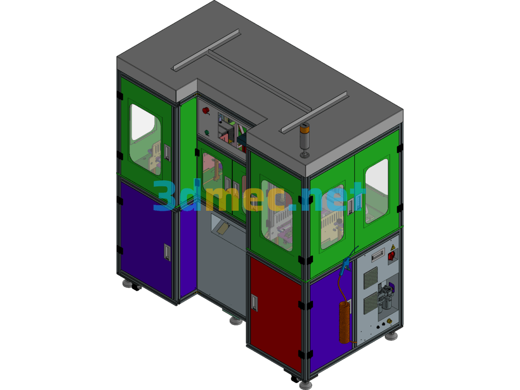 Automatic Shield Bending Machine (Bending Sheet Core Angle) - 3D Model Exported Free Download