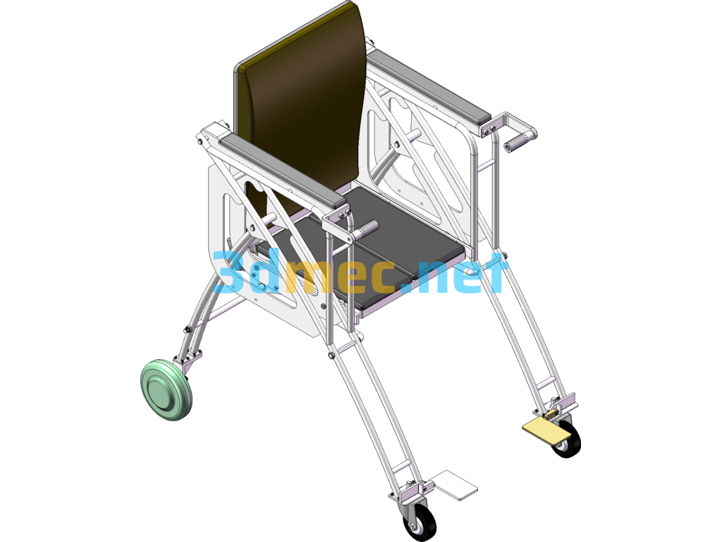 Automatic Wheelchair For Elderly - 3D Model SolidWorks Free Download