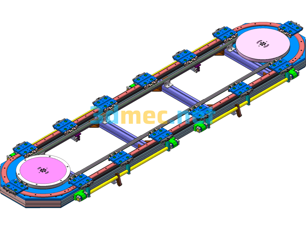 High Speed Circular Conveyor Line - 3D Model SolidWorks Free Download