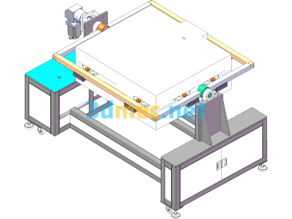 Semi-Automatic 60KW Turning Machine, Semi-Automatic Assembly Machine For Hydrogen Fuel Engine - 3D Model SolidWorks Free Download