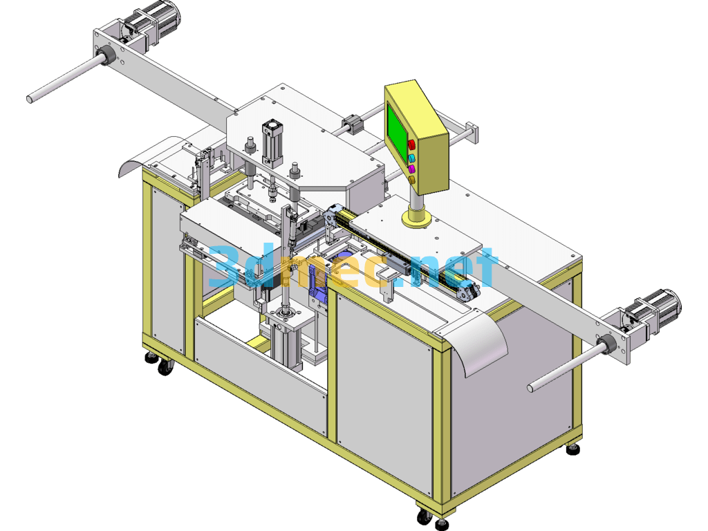 Pot Swing Automatic Laminating Machine - 3D Model SolidWorks Free Download