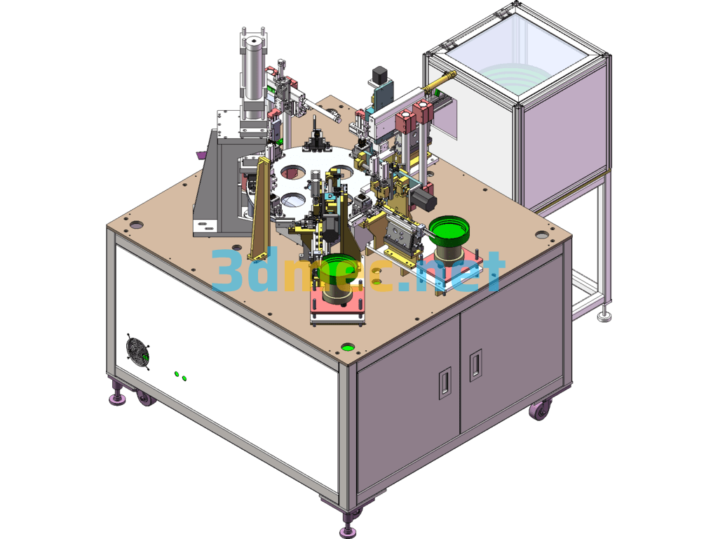 Automatic Silver Point Riveting Machine 3D Model + BOM Table - 3D Model SolidWorks Free Download