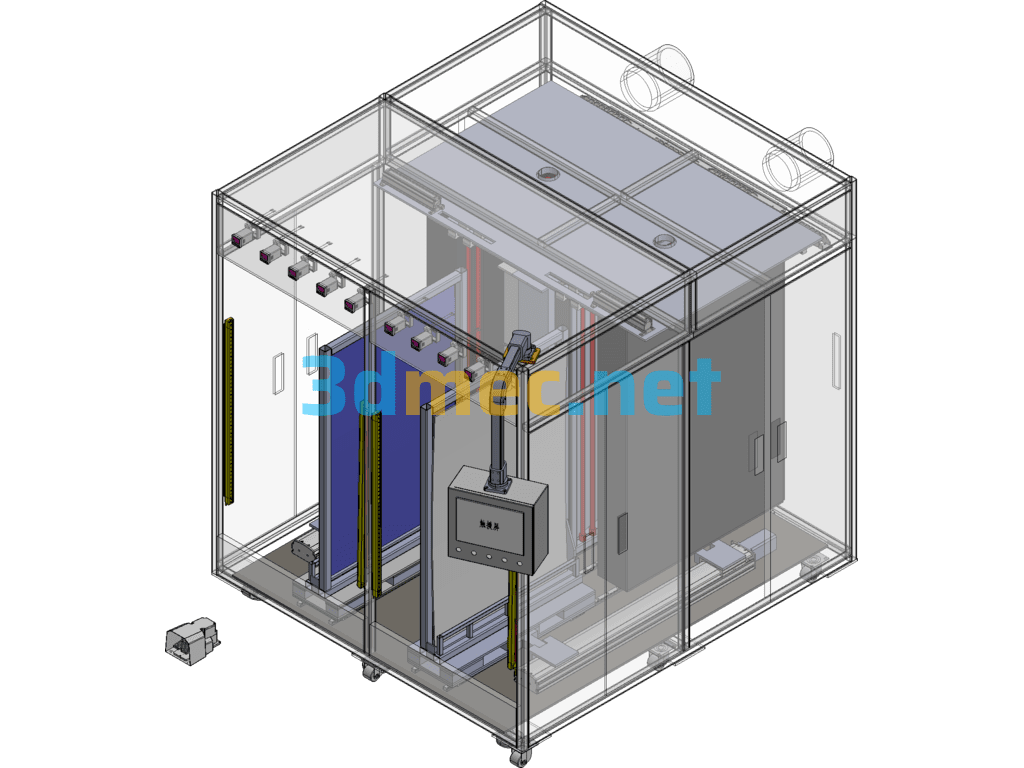 Automobile Glass Double-Station Heating Non-Standard Equipment - 3D Model Exported Free Download