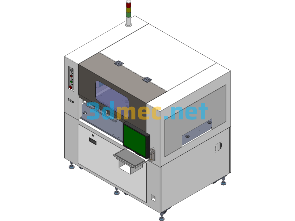 Automatic PCB Board Gluing Machine PCB Board Gluing Machine - 3D Model SolidWorks Free Download