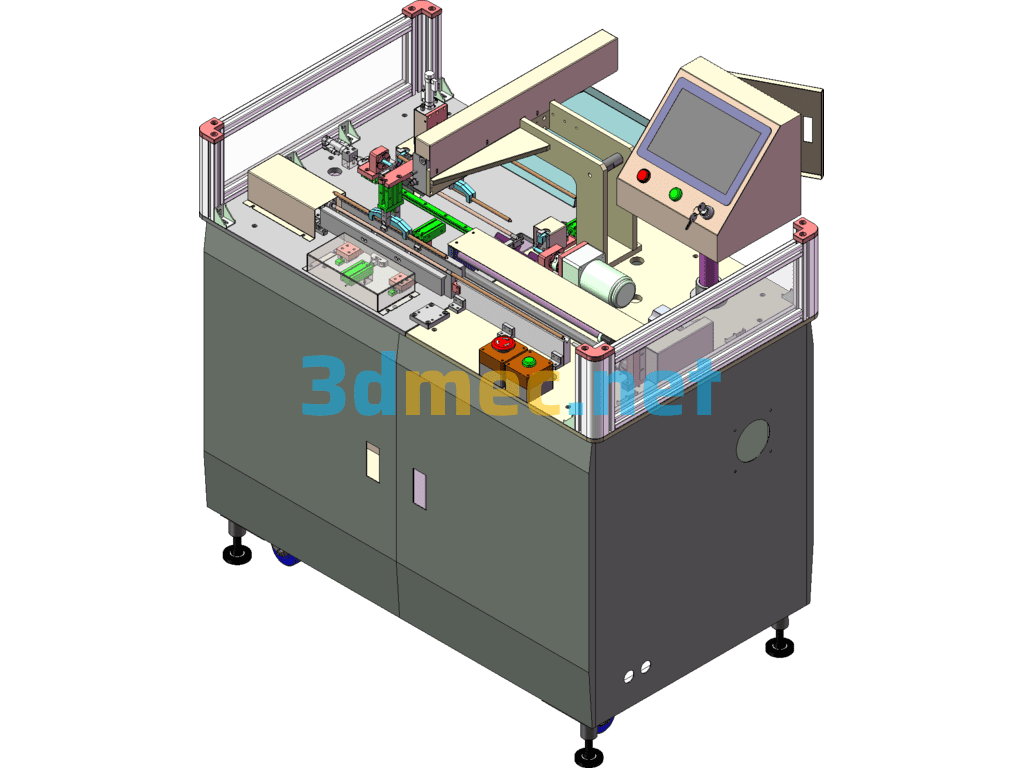 Automatic Feeding Pipe Cutting Machine 3D Model + Processing Parts BOM List - 3D Model SolidWorks Free Download