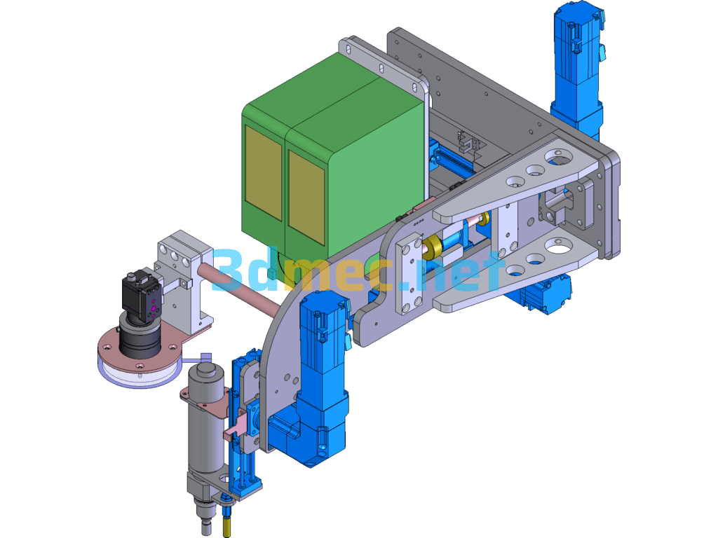 Screw Locking Mechanism - 3D Model SolidWorks Free Download