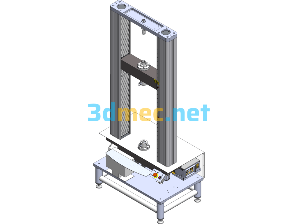 50kN Electronic Universal Testing Machine Based On Microcomputer Control - 3D Model SolidWorks Free Download