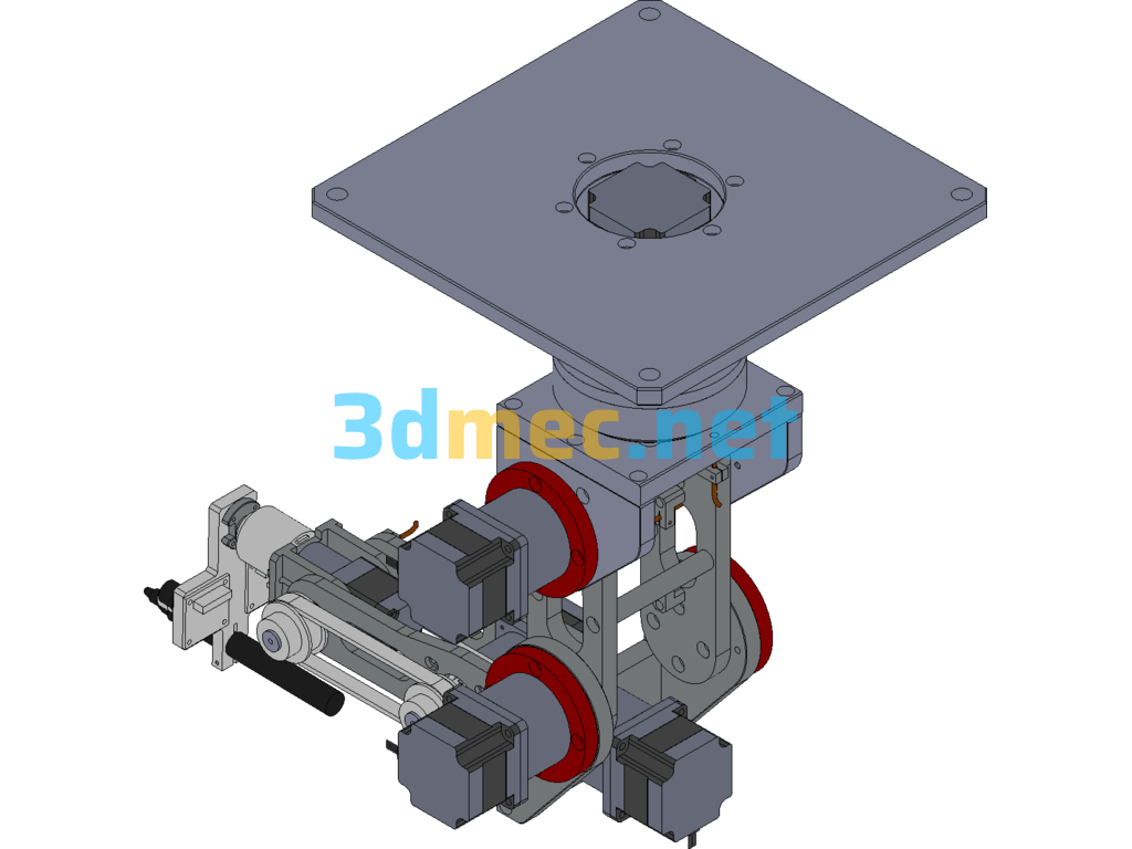 Desktop Six-Axis Robot (With Camera Welding Head) - 3D Model SolidWorks Free Download