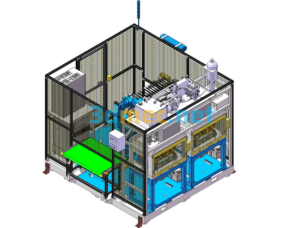 Japanese-Punching Automation Workstation - 3D Model SolidWorks Free Download