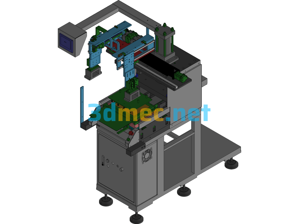 Automatic Loading And Unloading Punch Press (Mass Production) - 3D Model Exported Free Download