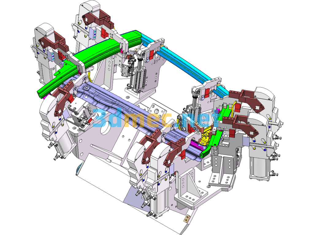 Japanese Door Frame Welding Fixture - 3D Model SolidWorks Free Download