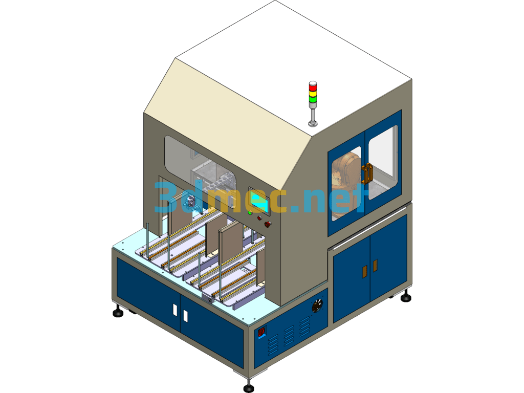 Automobile Exterior Parts Polishing Machine - 3D Model SolidWorks Free Download