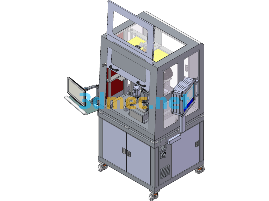 Gold Jewelry Visual System Automatic Identification CNC Lathe Sunflower Machine - 3D Model SolidWorks Free Download