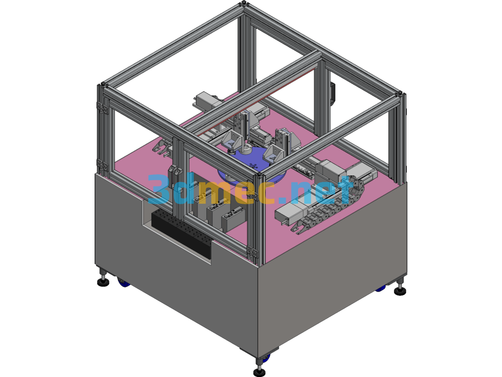 Pneumatic And Electric Grabbing And Fusion Device - 3D Model Exported Free Download