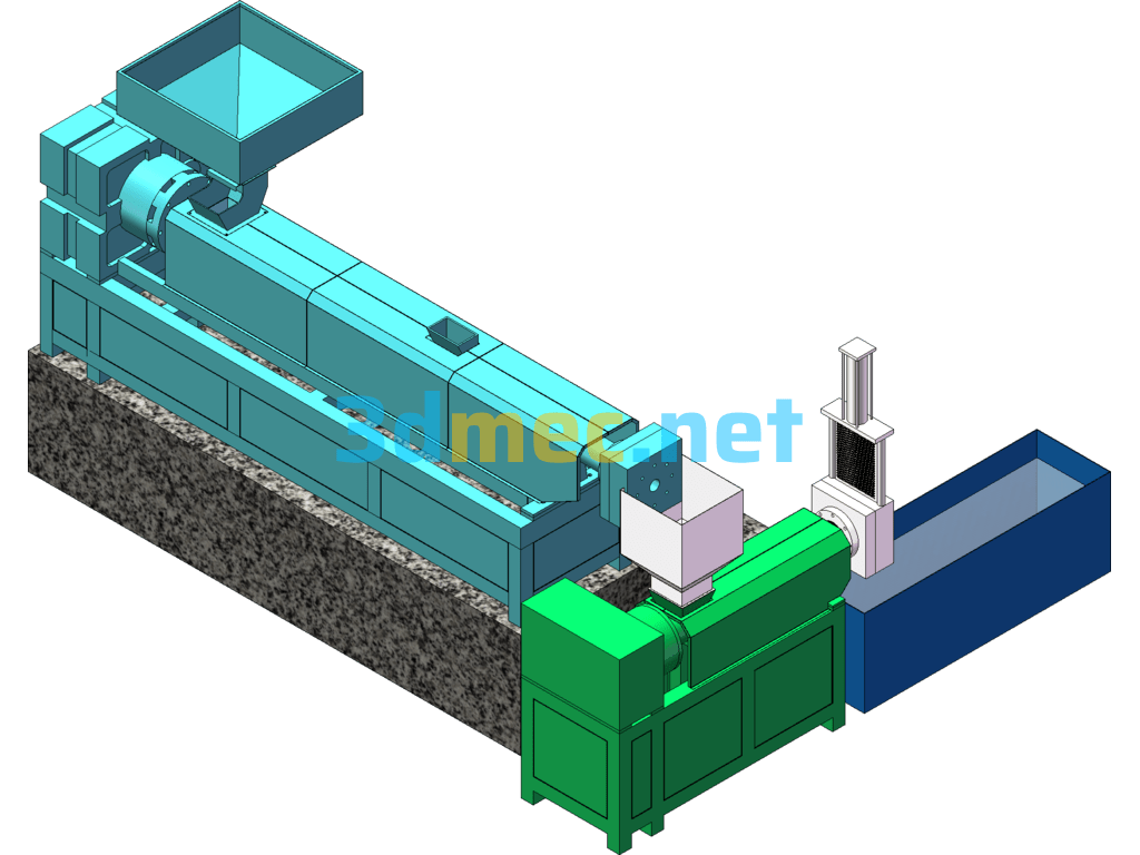 Double Die Head Granulator - 3D Model SolidWorks Free Download