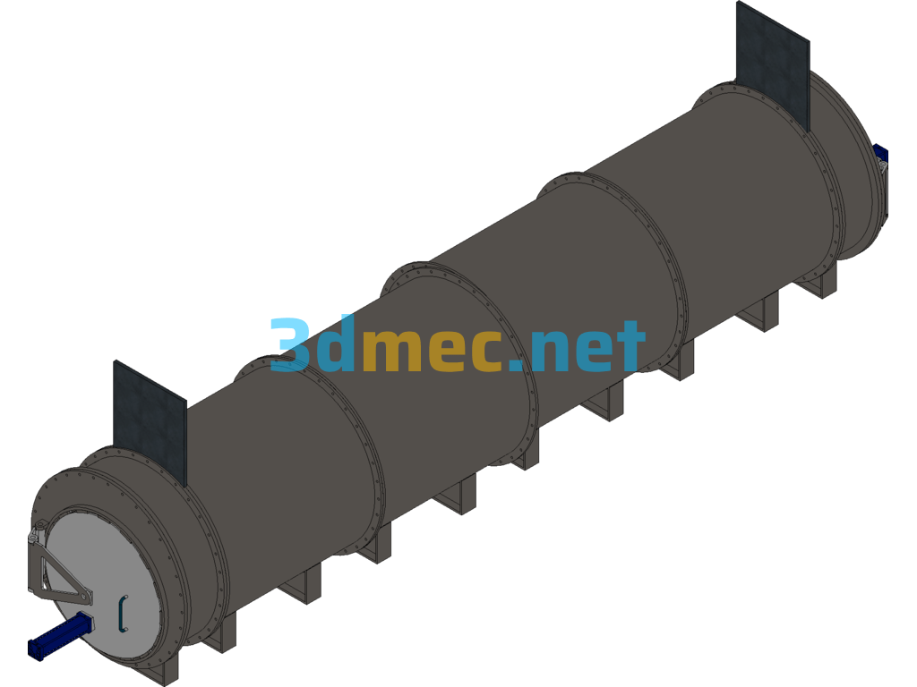 Continuous High Temperature Purification Furnace - 3D Model SolidWorks Free Download