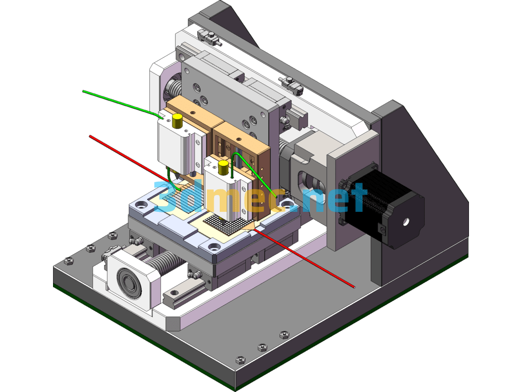 High-Precision Three-Axis Test Platform, Sensor Feedback Control - 3D Model SolidWorks Free Download