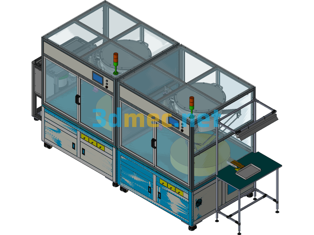 Robotic Sorting Equipment For Defective Products - 3D Model Creo.Parametric Free Download