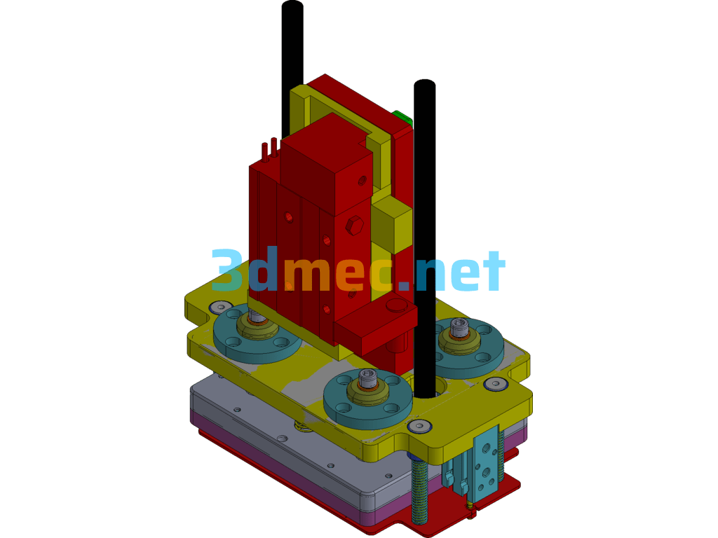 Suction Nozzle With Buffer Structure - 3D Model ProE Creo.Parametric Free Download