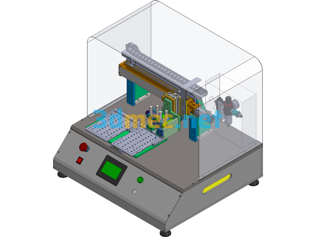 Three-Way Adjustable Dot Marking Equipment - 3D Model Creo.Parametric Free Download