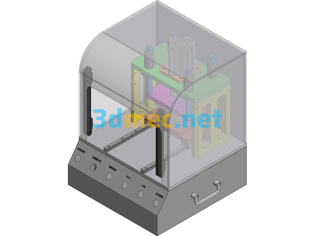 Food Processor Heating Bottom Plate Air Tightness Testing Equipment - 3D Model SolidWorks Free Download