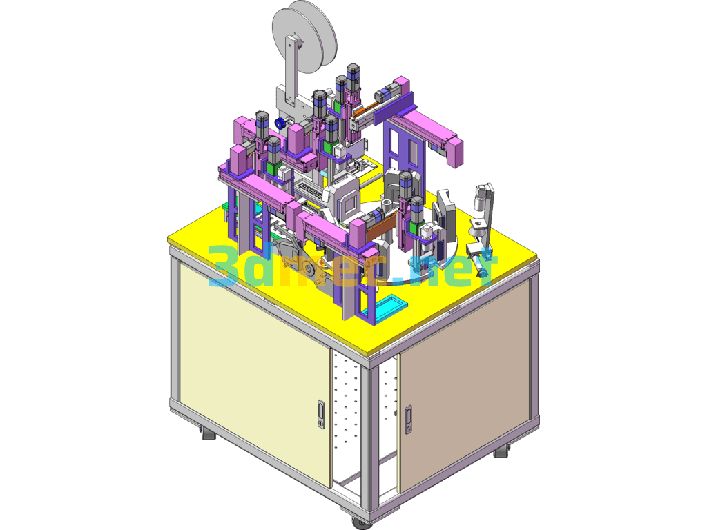 Mobile Phone Accessories Placement Machine (Mobile Phone Automatic Accessories Placement Equipment) - 3D Model SolidWorks Free Download