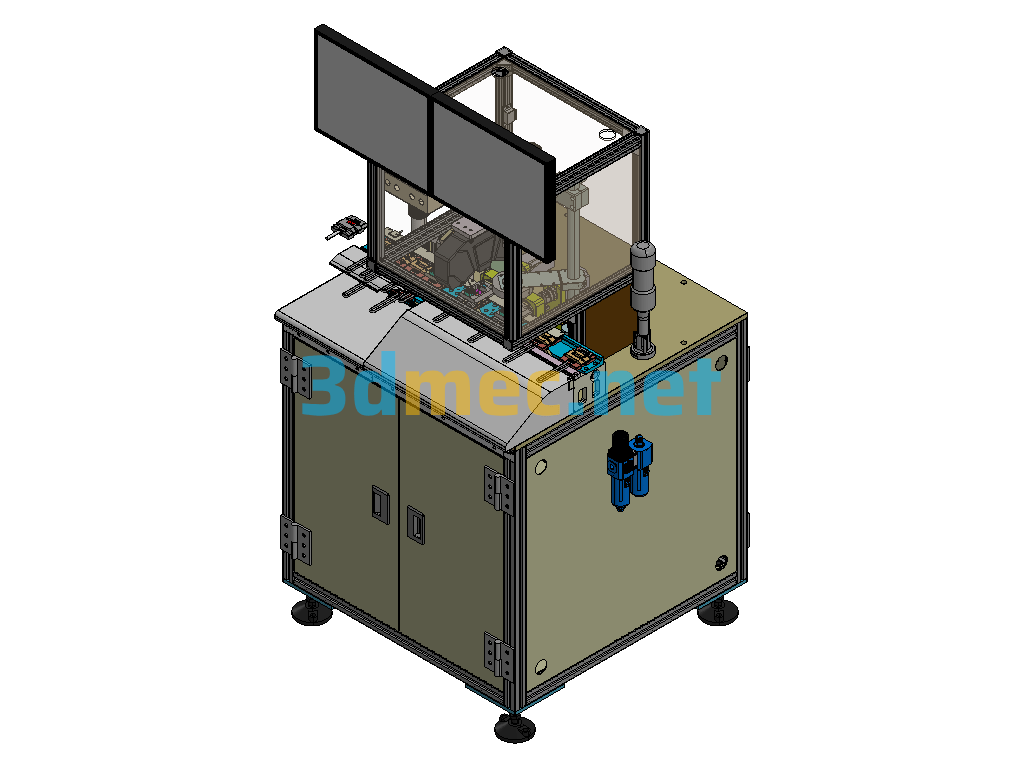 Fully Automatic Wire Solder Joint Inspection Machine - 3D Model Exported Free Download