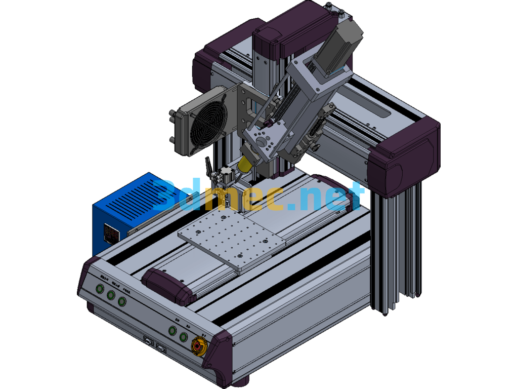 Push Glue Three-Axis Dispensing Machine - 3D Model Creo.Parametric Free Download