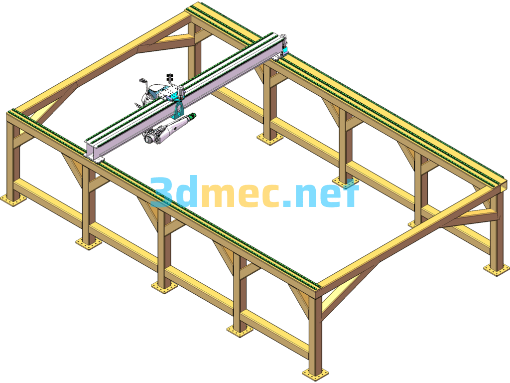 Rack Robot Spraying - 3D Model SolidWorks Free Download