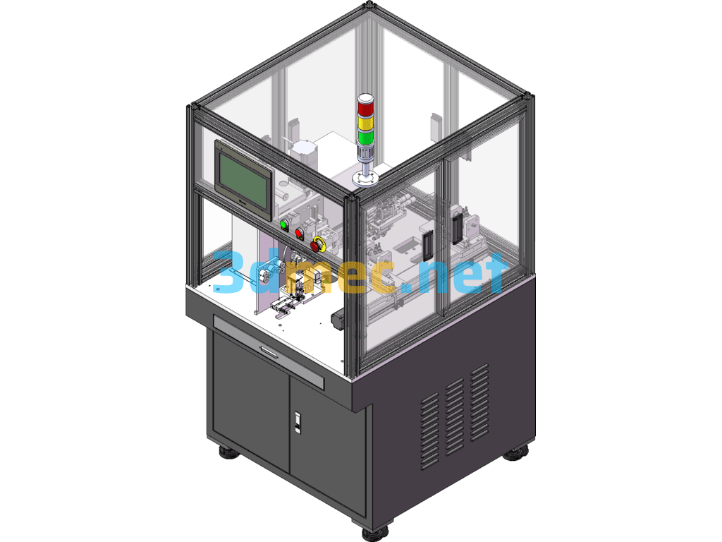 Fully Automatic Stripping Machine For Enameled Round Copper Wire - 3D Model SolidWorks Free Download