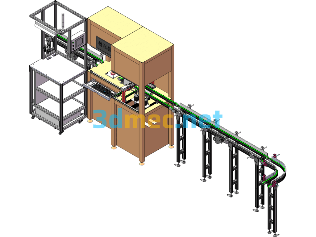 Belt Line Guide Wheel Assembly Table - 3D Model SolidWorks Free Download