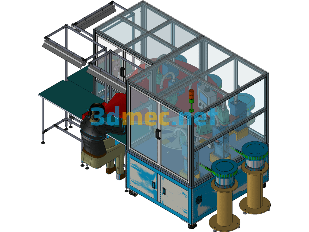 Ring Component Multi-Manipulator Assembly Equipment - 3D Model Creo.Parametric Free Download