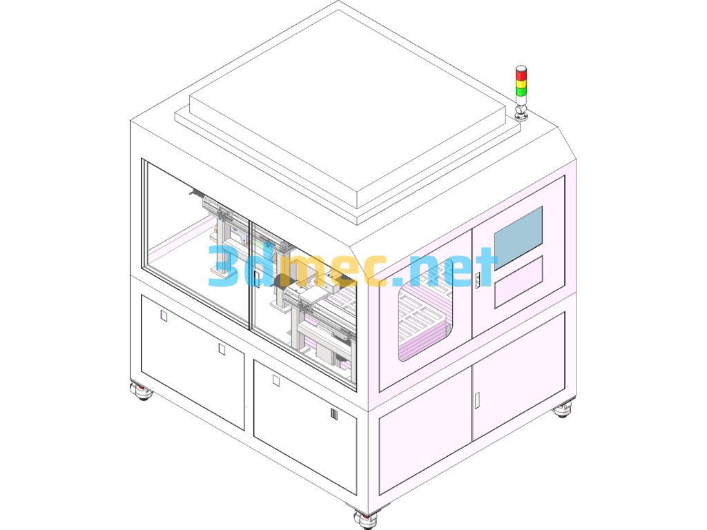 Mature Automated C-Board Laminating Machine - 3D Model SolidWorks Free Download