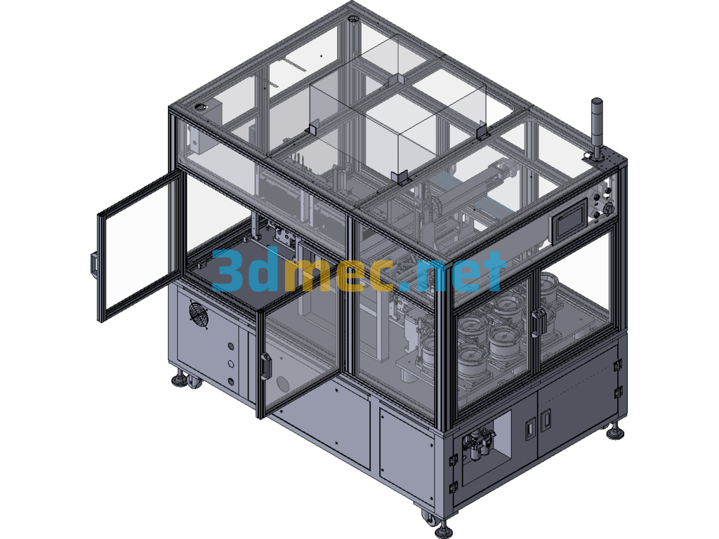 Automatic Shrapnel Plate Placing Machine - 3D Model Exported Free Download