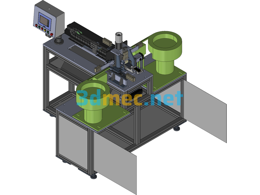 Automatic IDC Crimping Machine - 3D Model Exported Free Download