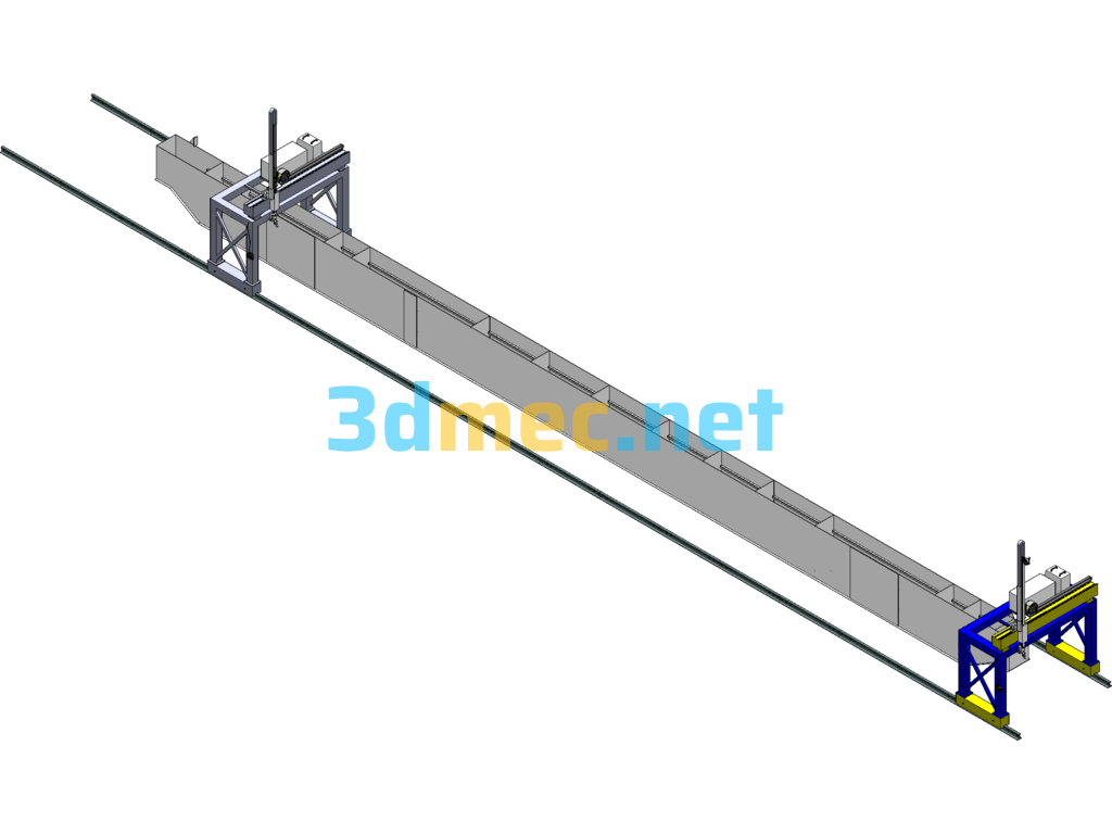 Special Machine For Welding Crane Beams - 3D Model SolidWorks Free Download