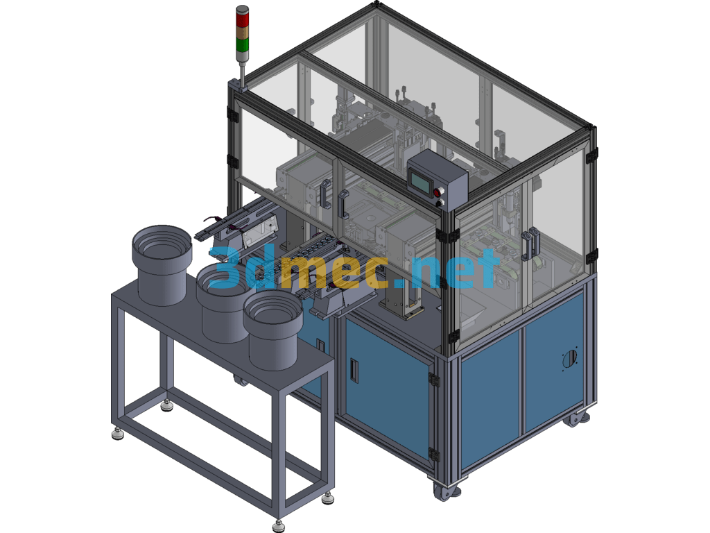 Copper Column Plastic Shell Iron Sheet Assembly Machine - 3D Model SolidWorks Free Download