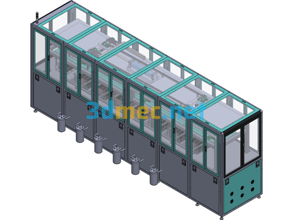 Ultrasonic Cleaning Line - 3D Model SolidWorks Free Download