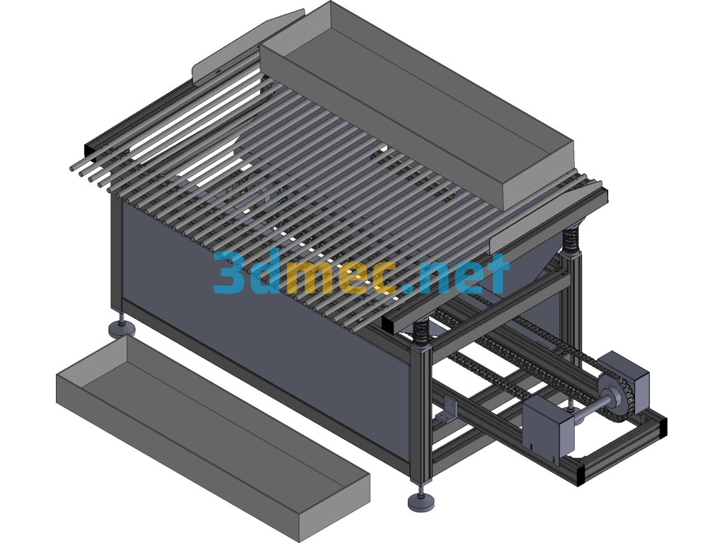 Vibrating Hatcher, Seedling Sorter (Sorting Eggs And Chicks) - 3D Model SolidWorks Free Download