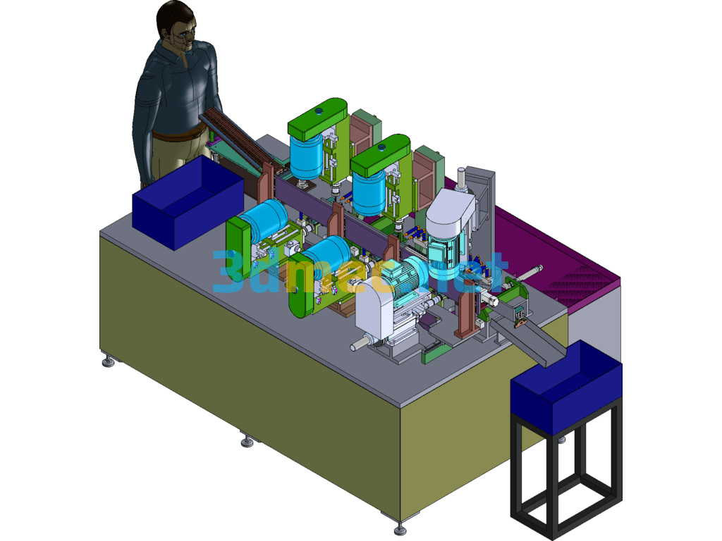 Automatic Drilling And Tapping Machine - 3D Model SolidWorks Free Download