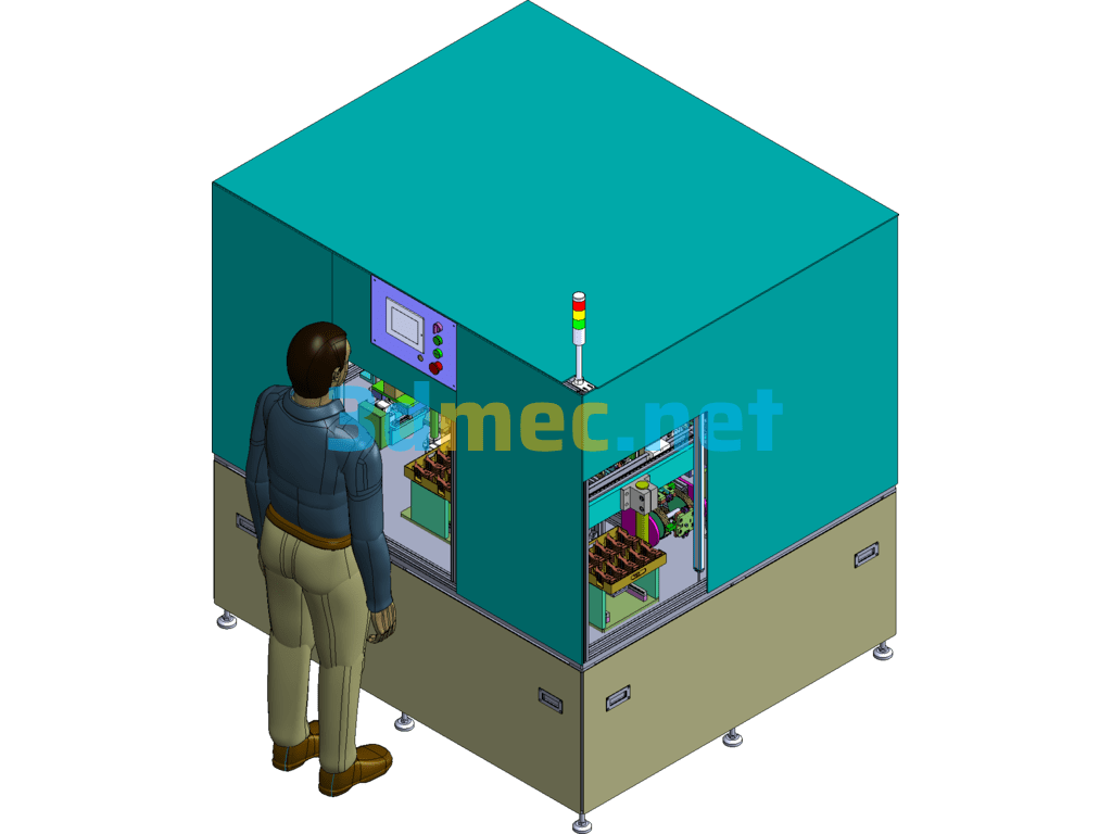 Iron Sheet Assembly Welding Milling Assembly Machine (With City Shopping List) - 3D Model SolidWorks Free Download