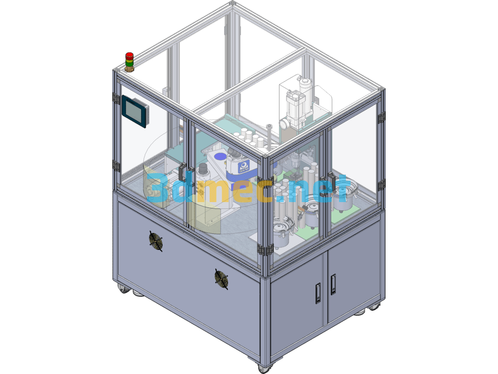 Automatic Single-Station Riveting Equipment - 3D Model SolidWorks Free Download