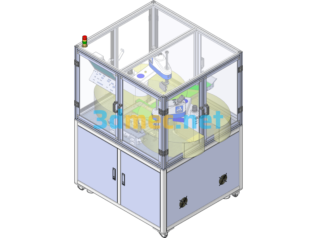 Automatic Tray Placement Equipment For Cleaning Machines - 3D Model SolidWorks Free Download