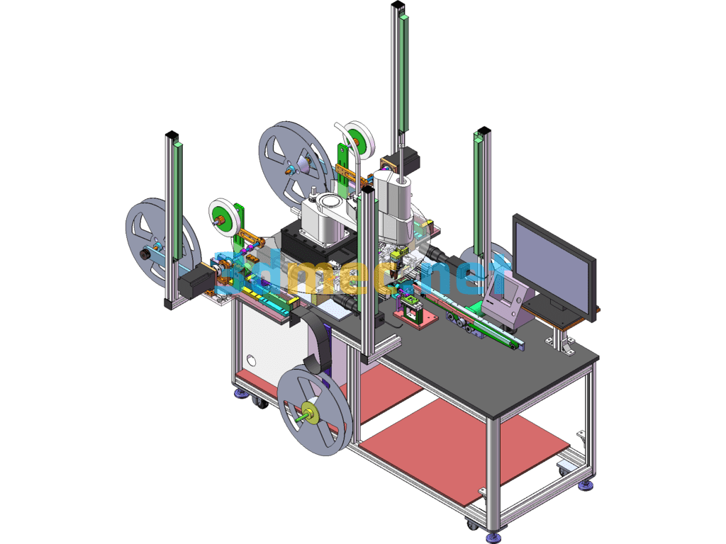 Robot Handling Automatic Inspection Packaging Machine - 3D Model SolidWorks Free Download