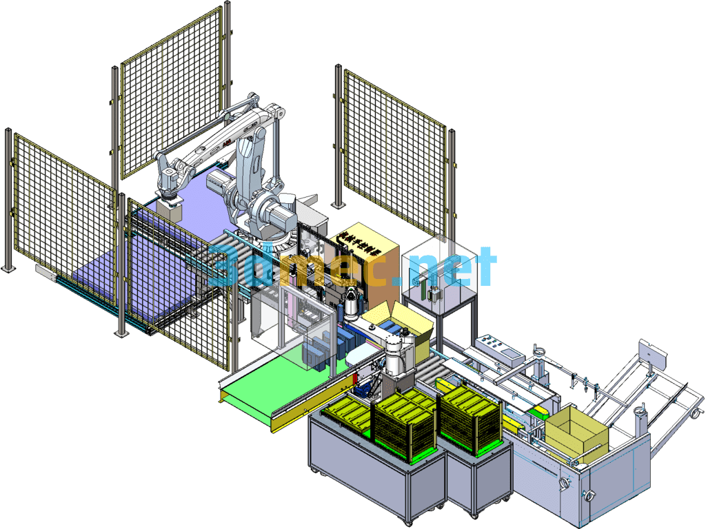 Household Electric Meter Production Line (Including Detailed Action Flow Chart) - 3D Model SolidWorks Free Download