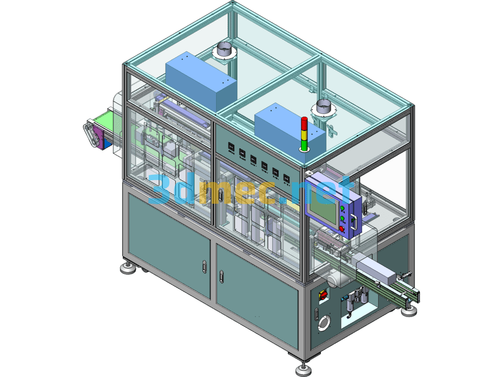 Automatic Film Packaging Equipment - Mobile Phone Box Shell Transparent Film Packaging Machine (Already Produced, Including BOM List) - 3D Model SolidWorks Free Download