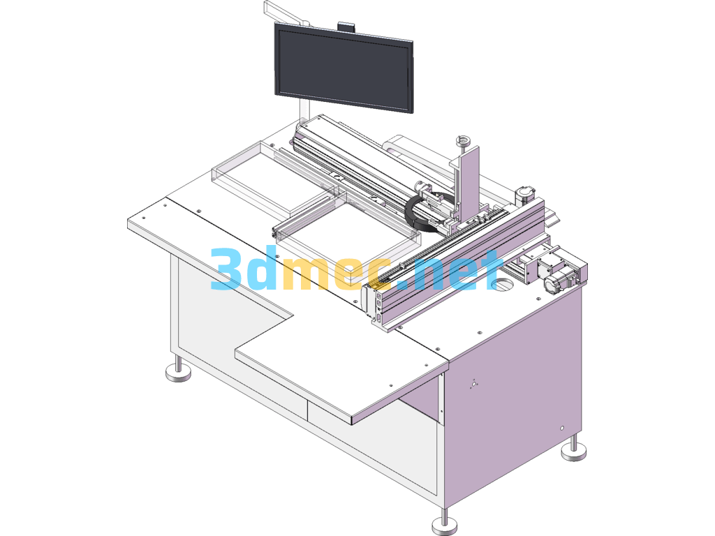 CCD Detection Product Character Machine - 3D Model SolidWorks Free Download