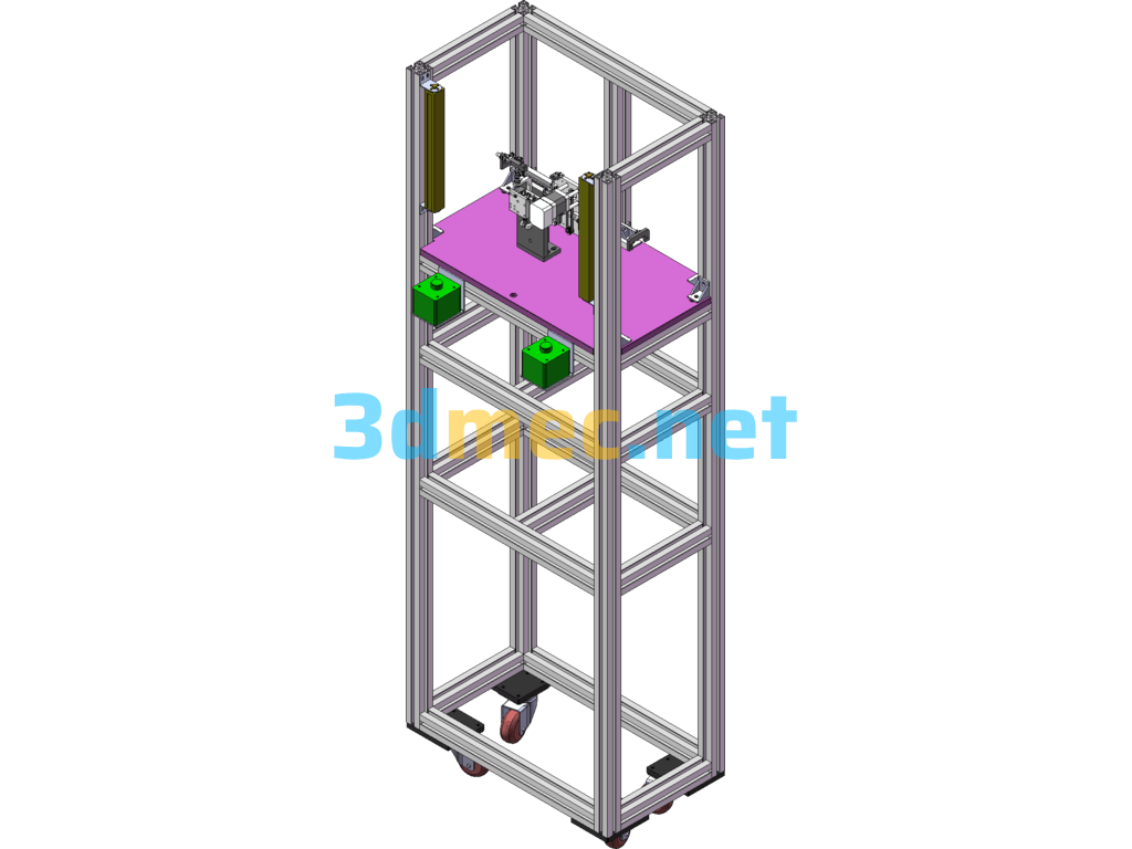 Injection Molding Machine Reclaiming Mechanism - 3D Model SolidWorks Free Download